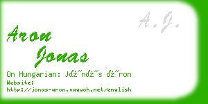 aron jonas business card